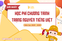 Học phí chương trình Trạng Nguyên Tiếng Việt năm học 2025 - 2026 