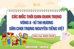Các mốc thời gian quan trọng Vòng 8 - Kì thi Hương Trạng Nguyên Tiếng Việt 2025 - 2026