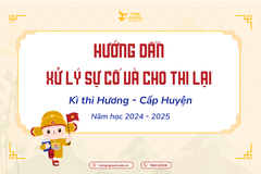 Hướng dẫn các bước xử lí sự cố và cho thi lại trong tổ chức Kì thi Hương - cấp Huyện