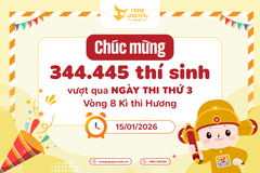 Ngày thi thứ 3: Vượt vũ môn thành công với 344.445 thí sinh xuất sắc hoàn thành Kì thi Hương