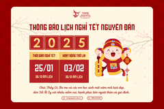 Thông báo lịch nghỉ Tết Nguyên Đán 2025