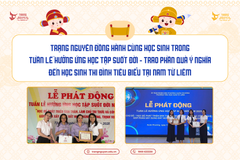 Trạng Nguyên đồng hành cùng học sinh trong Tuần lễ hưởng ứng học tập suốt đời - Trao phần quà ý nghĩa đến học sinh thi Đình tiêu biểu tại Nam Từ Liêm