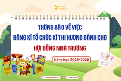 Thông báo về việc đăng kí tổ chức Vòng 8 - Kì thi Hương dành cho Hội đồng nhà Trường 2025-2026