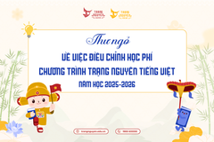 Thư ngỏ về việc điều chỉnh học phí chương trình Trạng Nguyên Tiếng Việt năm học 2025 - 2026