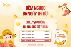 Đếm ngược 5 ngày đến kì thi Hội - Mở vòng Ôn luyện Đặc biệt hôm nay 