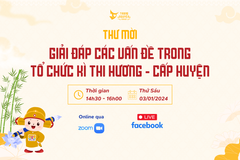 Thư mời tham dự buổi giải đáp các vấn đề trong tổ chức kì thi Hương - cấp Huyện (Vòng 8) 