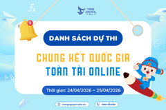 Công bố danh sách thí sinh đủ điều kiện tham gia Chung Kết Trạng Nguyên Toàn Tài Online
