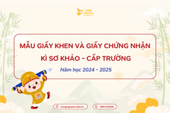 Mẫu giấy khen và giấy chứng nhận kì Sơ khảo - cấp Trường sân chơi Trạng Nguyên Tiếng Việt năm học 2024 - 2025